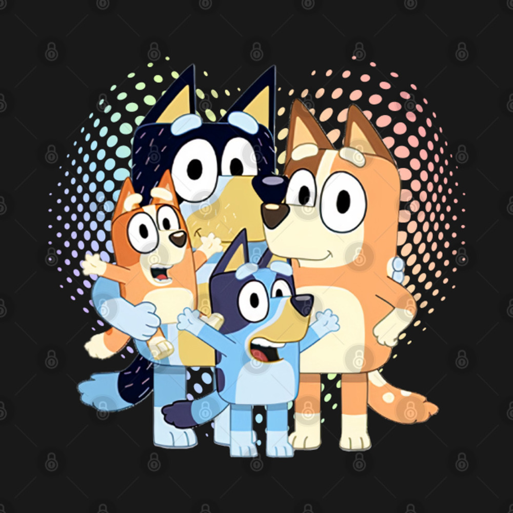 Bluey Family Cartoon Matching Cute Graphic Unisex T-Shirt